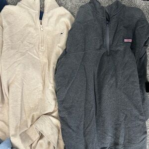 Men's Gray and Cream Sweater Set